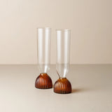 Kairos Champagne Flute (Set of 2) - Dark Amber