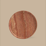 Linea Slim Marble Tray - Red Travertine