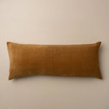 Linen Velvet Bolster Cushion - Nutmeg
