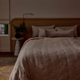 Linen Velvet Bolster Cushion - Stone