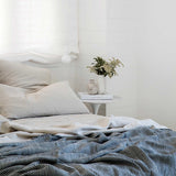 Linen Fitted Sheet - Smoke Grey