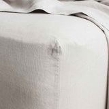 Linen Fitted Sheet - Smoke Grey