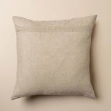 Linen/Velvet Square Cushion with Feather Insert - Burgundy