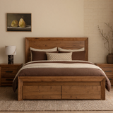 Lofty Bed with Drawer - Wormy Chestnut