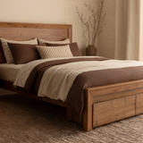 Lofty Bed with Drawer - Wormy Chestnut