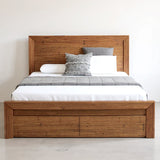 Lofty Bed with Drawer - Wormy Chestnut
