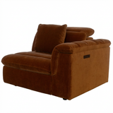 Lorde Single Electric Recliner with RHS Arm - Provence Cinnamon