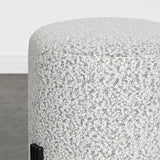 Luca Ottoman Small - Black & White Boucle