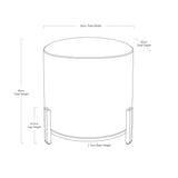 Luca Ottoman Small - Blush