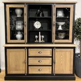 Lyon Oak Wood Dresser - Black & Natural