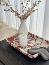 Architect Footed Letter Tray - Brown Calacatta