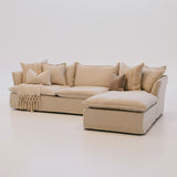Maine 3 Seater with Chaise - Salt