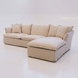 Maine 3 Seater with Chaise - Salt