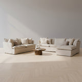 Maine 3 Seater with Chaise - Salt