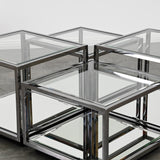 Mina Taller Side Table - Black Chrome