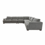 Monaco Corner Lounge - (additional armless) 6 Extra Wide Seats - Light Grey