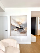 Drift Hand Painted Wall Art - Brown