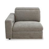 Newport Single Recliner LHS Arm - Top Storm