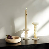 Orb White Onyx Candle Holder - Large