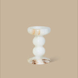 Orb White Onyx Candle Holder - Medium