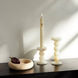 Orb White Onyx Candle Holder - Medium