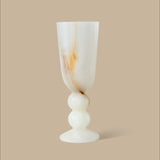 Orb White Onyx Vase