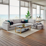 Oregon Corner Suite with Ottoman - Pebble