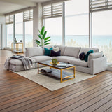 Oregon Corner Suite with Ottoman - Pebble