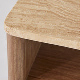 Oscar Travertine Look Bedside Table