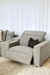 Newport 4 Piece Power Recliner Suite - Top Storm