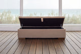 Ravello Blanket Box with Gold Legs - Cobblestone