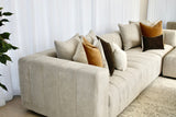 Laurent 3 Seater with Reversible Chaise - Cuddle Cobblestone