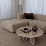 Saatchi 3 Seater with Ottoman - Preston Marshmallow