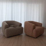 Sade Swivel Arm Chair - Capri Raisin
