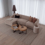Sade 3 Seater with Chaise - Preston Cobblestone
