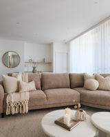 Blaire 3 Seater RHS Chaise Lounge - Mushroom