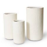 Tenesha Tall Fibrestone Planter - Beige