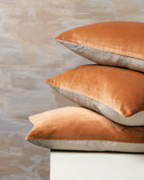 Velvet Bolster Cushion - Terracotta