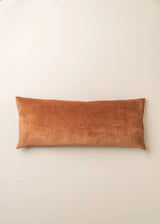 Velvet Bolster Cushion - Terracotta