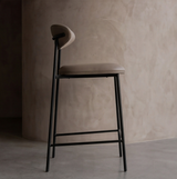 Viola Counter Stool - Dune with Ebony Legs