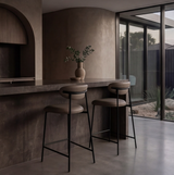 Viola Counter Stool - Dune with Ebony Legs