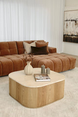 Valletta 3 Seater with Chaise - Mystique Biscoff