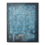 Huba Hand Painted Wall Art - Blue