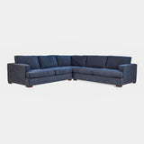 Monaco Corner Lounge - 5 Extra Wide Seats - Denim