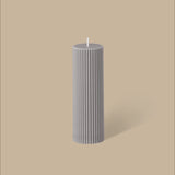 Wide Column Pillar Candle - Grey