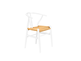 Elm Wishbone Chair - White/Natural