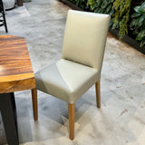 Denmark Full Leather Dining Chair - Ivory