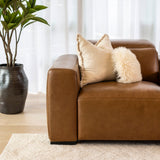 Zayn Loveseat - 2 Seater Electric Recliner with Console - Biscoff
