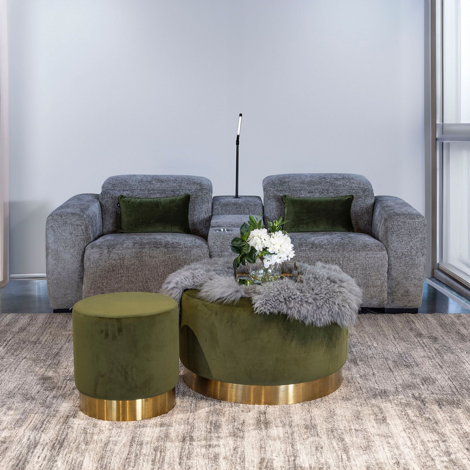 Buy Zayn Loveseat 2 Seater Electric Recliner with Console