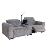Zayn 2 Seater Electric Recliner with Console - Marshmallow